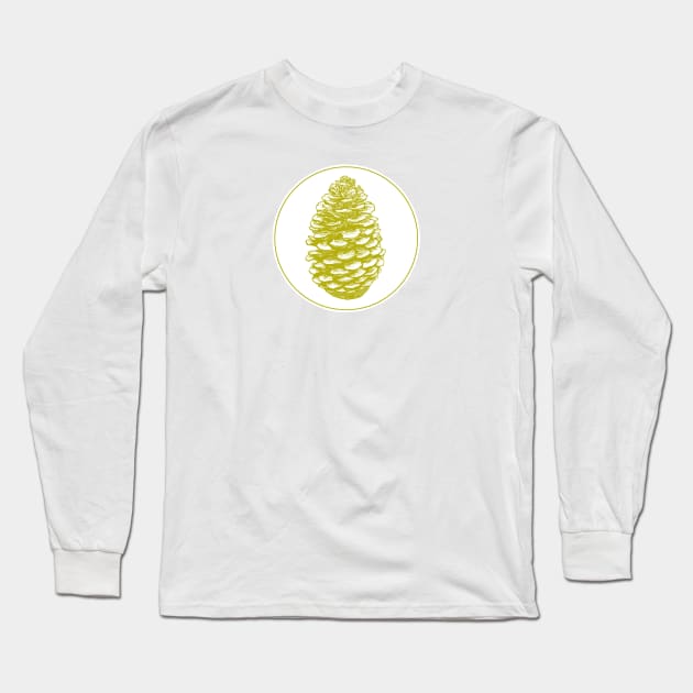 Pinecone - Yellow Long Sleeve T-Shirt by adamkenney